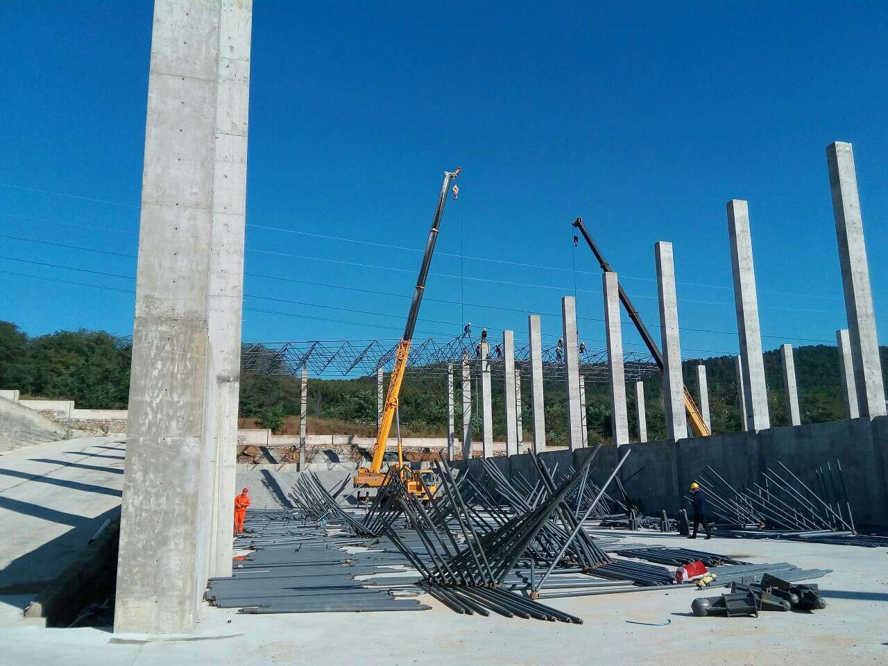 湖州搅拌站网架